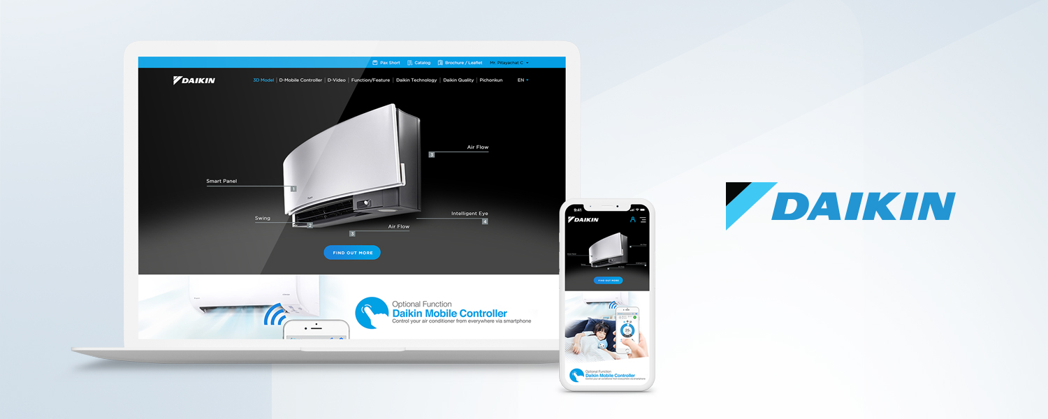 รับเขียนโปรแกรม พื้นหลัง แอร์ไดกิ้น 